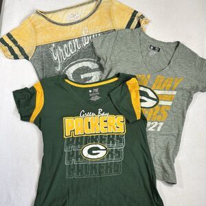3 Pc Lot GREEN BAY PACKERS T Shirts Short Sleeve Tees NFL